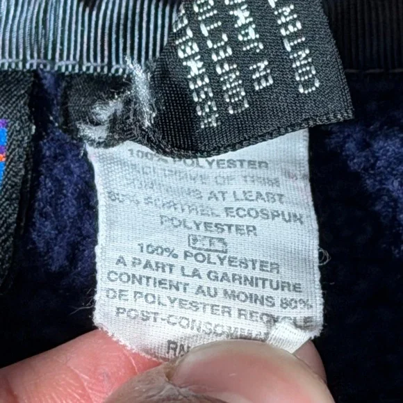 Patagonia Synchilla Snap-T Fleece Pullover Mens Small Navy Blue Vintage 25450 - Picture 6 of 12